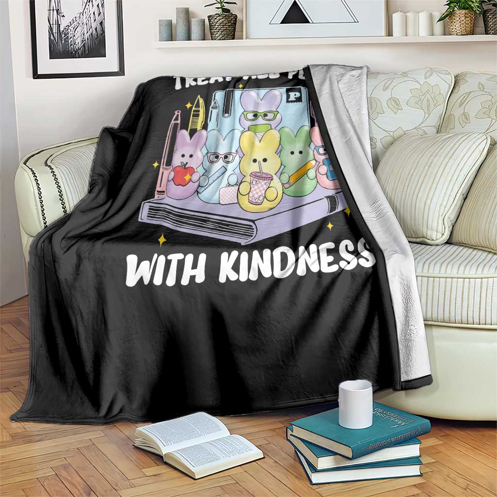 Teachers Easter Throw Blanket Treat All Peeps With Kindness TS10 Print Your Wear