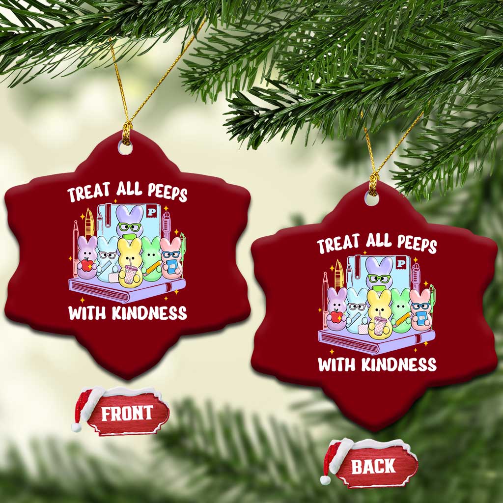 Teachers Easter Ceramic Ornament Treat All Peeps With Kindness TS10 Print Your Wear