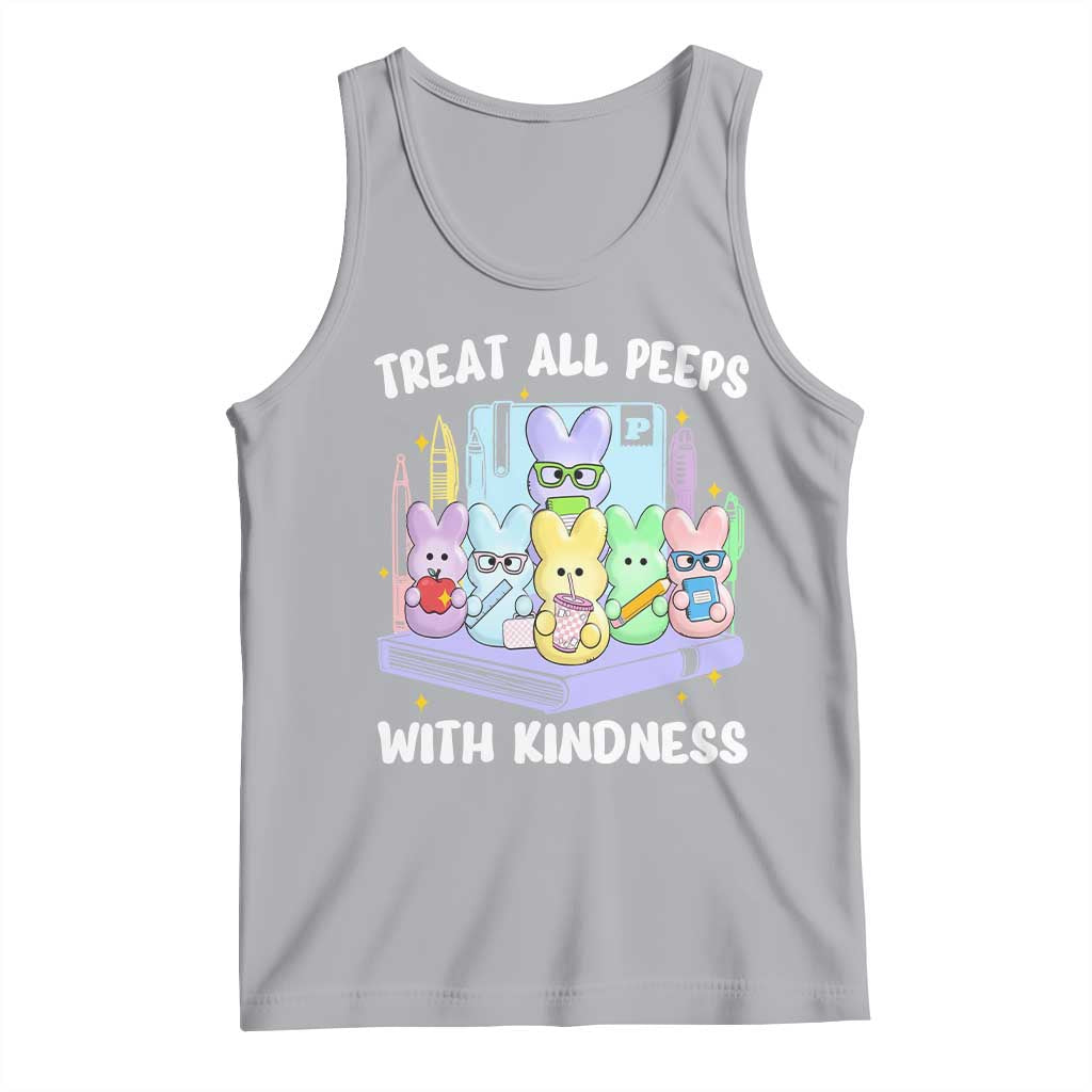 Teachers Easter Tank Top Treat All Peeps With Kindness TS10 Athletic Heather Print Your Wear
