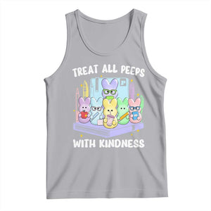 Teachers Easter Tank Top Treat All Peeps With Kindness TS10 Athletic Heather Print Your Wear