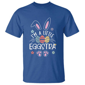Funny Easter T Shirt Im A Little Eggstra Bunny Cute Kids Toddler TS10 Royal Blue Print Your Wear
