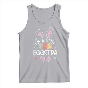 Funny Easter Tank Top Im A Little Eggstra Bunny Cute Kids Toddler TS10 Athletic Heather Print Your Wear