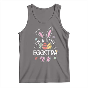 Funny Easter Tank Top Im A Little Eggstra Bunny Cute Kids Toddler TS10 Deep Heather Print Your Wear
