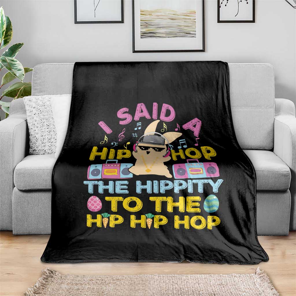 Funny Hip Hop Hippity Easter Bunny Throw Blanket TS10 Print Your Wear