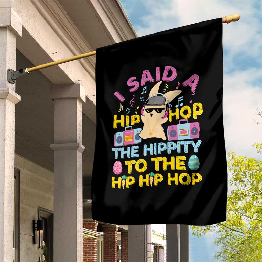 Funny Hip Hop Hippity Easter Bunny Garden Flag TS10 Print Your Wear