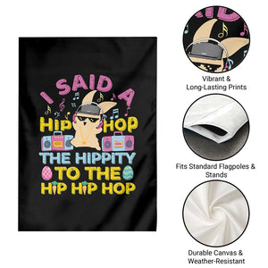 Funny Hip Hop Hippity Easter Bunny Garden Flag TS10 Print Your Wear