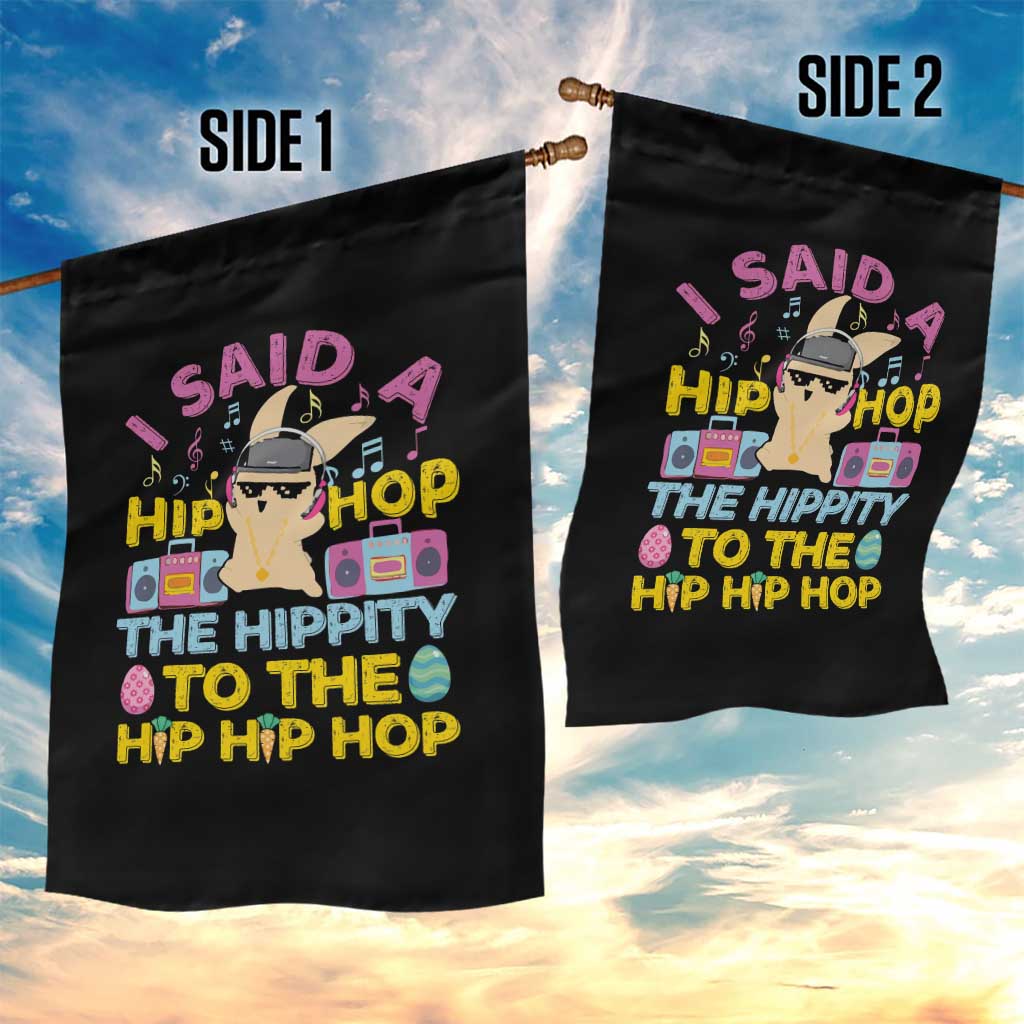 Funny Hip Hop Hippity Easter Bunny Garden Flag TS10 Print Your Wear