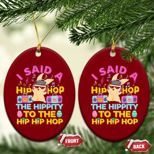 Funny Hip Hop Hippity Easter Bunny Ceramic Ornament TS10 Print Your Wear