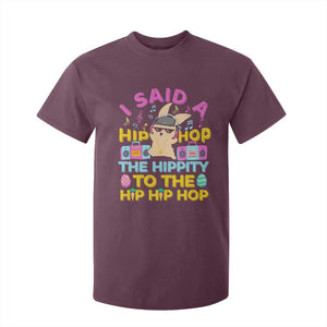 Funny Hip Hop Hippity Easter Bunny T Shirt For Kid TS10 Maroon Print Your Wear