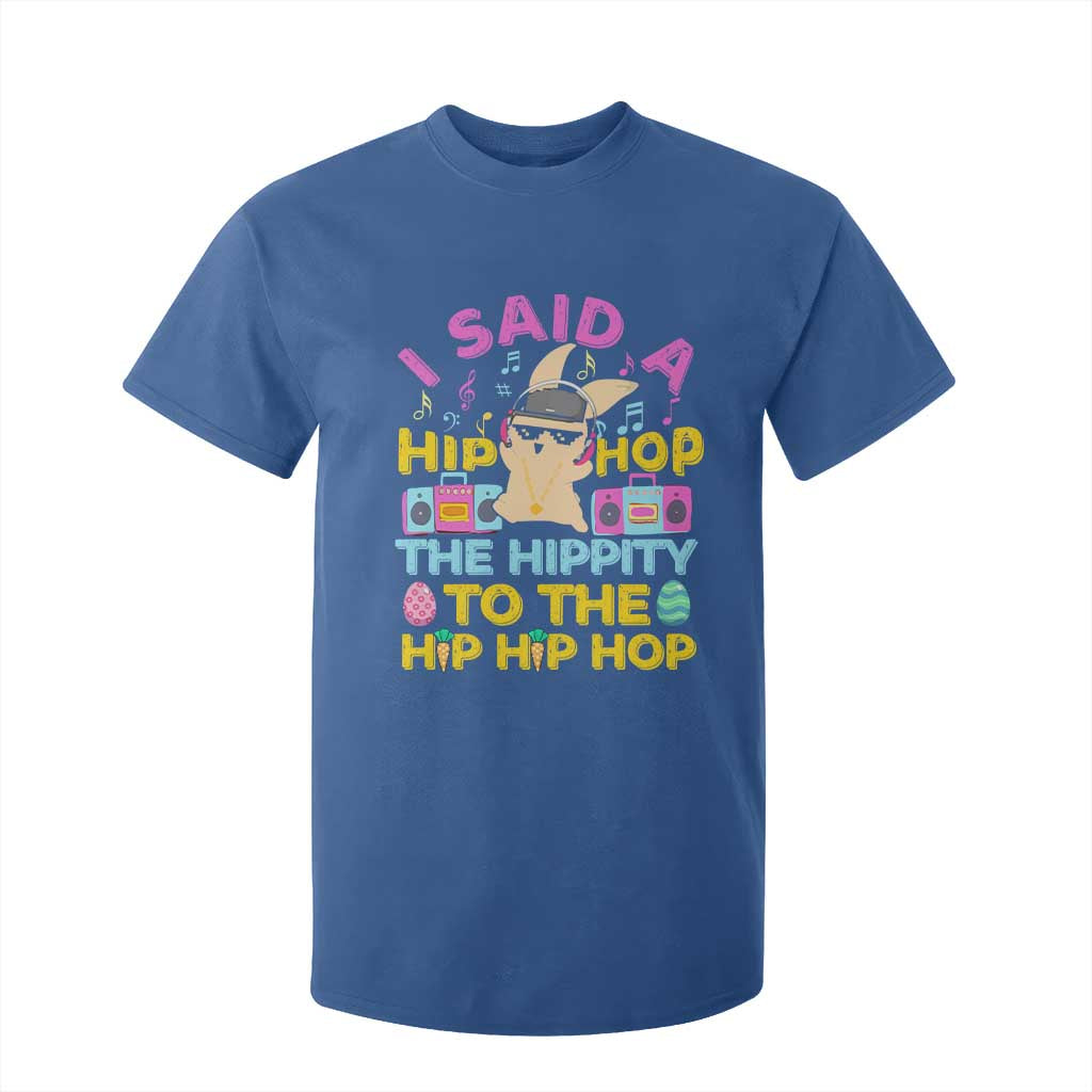 Funny Hip Hop Hippity Easter Bunny T Shirt For Kid TS10 Royal Blue Print Your Wear