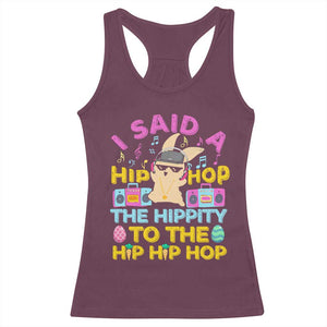 Funny Hip Hop Hippity Easter Bunny Racerback Tank Top TS10 Maroon Print Your Wear