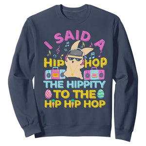 Funny Hip Hop Hippity Easter Bunny Sweatshirt TS10 Navy Print Your Wear