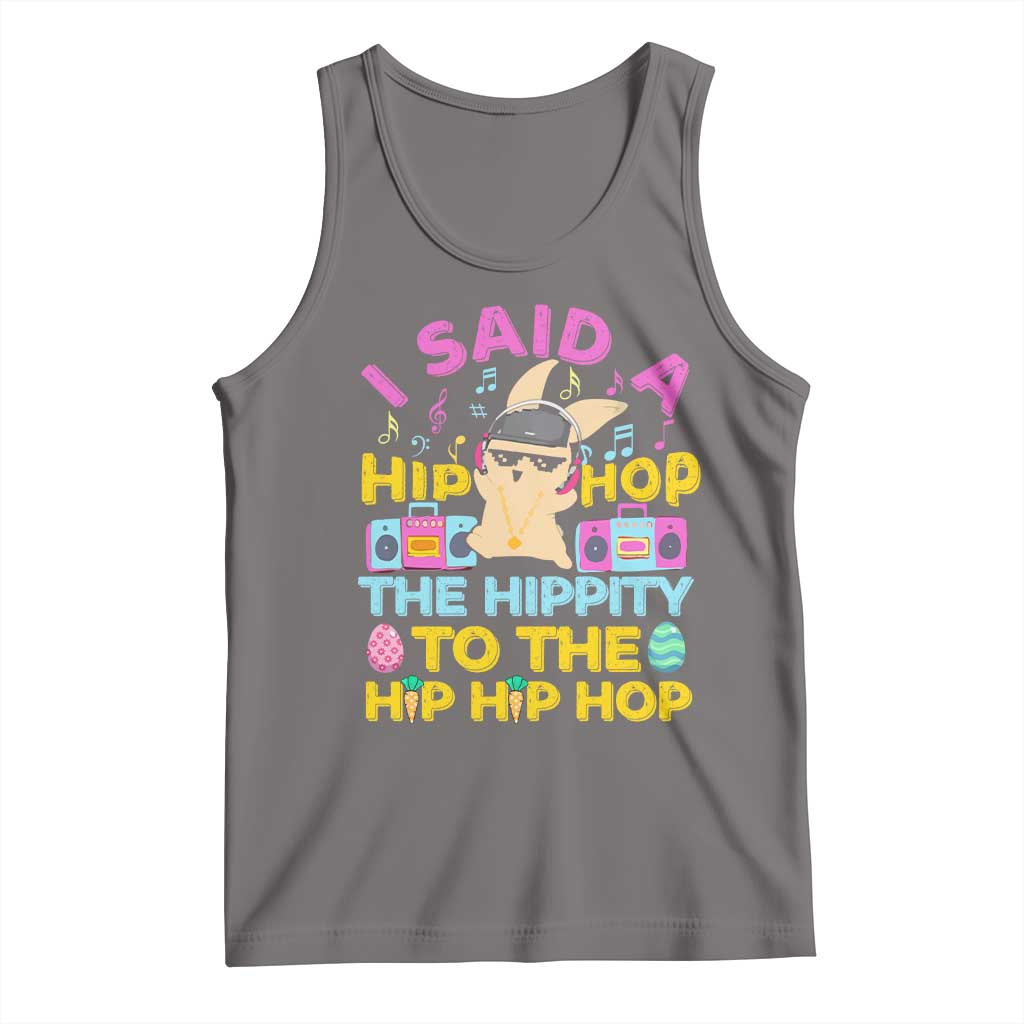 Funny Hip Hop Hippity Easter Bunny Tank Top TS10 Deep Heather Print Your Wear