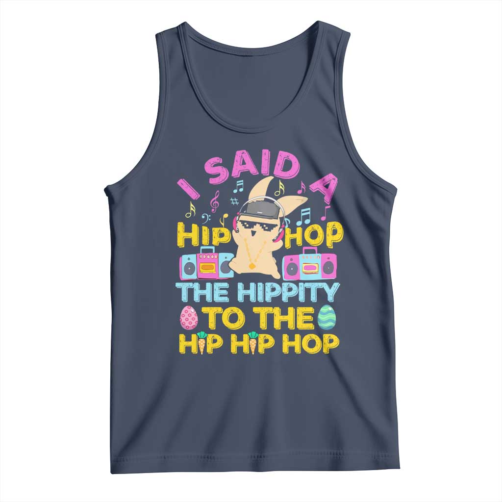 Funny Hip Hop Hippity Easter Bunny Tank Top TS10 Navy Print Your Wear