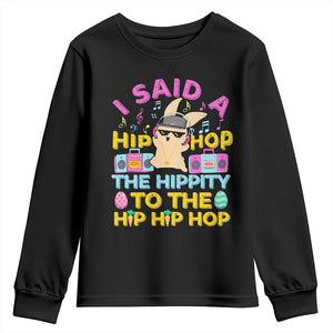 Funny Hip Hop Hippity Easter Bunny Youth Sweatshirt TS10 Black Print Your Wear