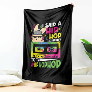 Hip Hop Easter Bunny Throw Blanket Funny Hippity Cool Rabbit Lovers Toddler TS10 Print Your Wear