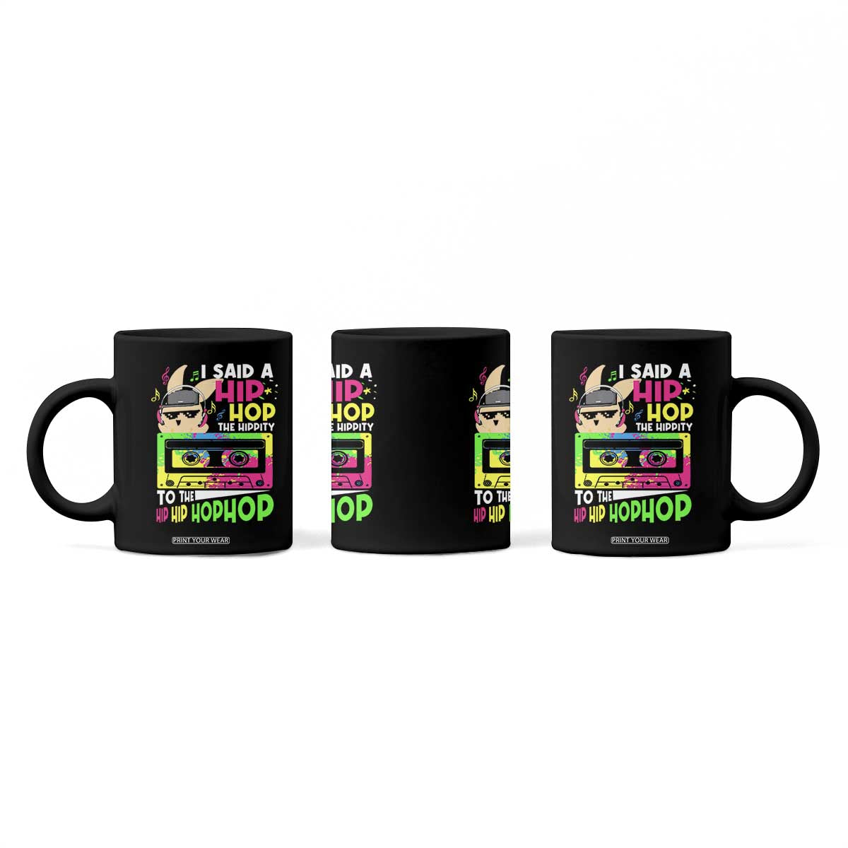 Hip Hop Easter Bunny Coffee Mug Funny Hippity Cool Rabbit Lovers Toddler TS10 Print Your Wear
