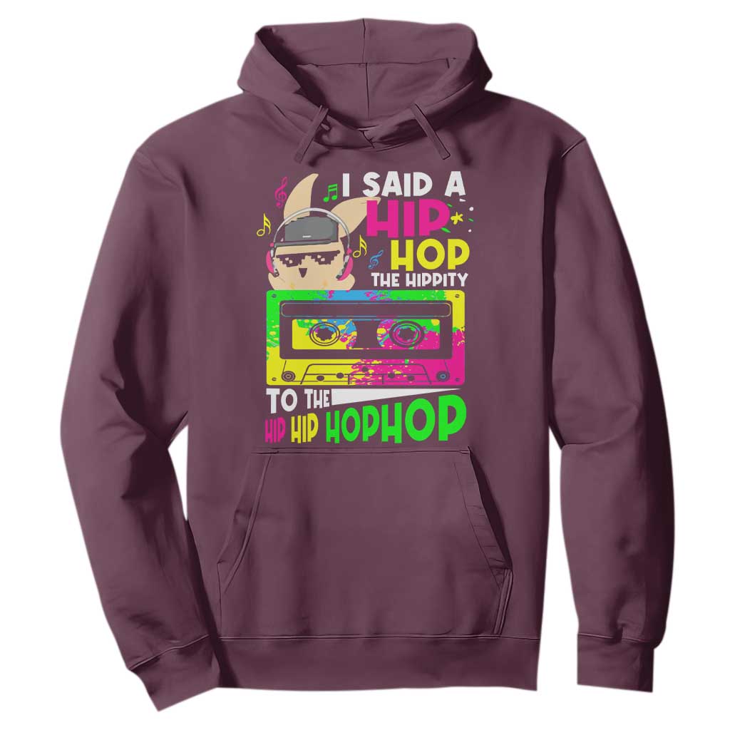 Hip Hop Easter Bunny Hoodie Funny Hippity Cool Rabbit Lovers Toddler TS10 Maroon Print Your Wear