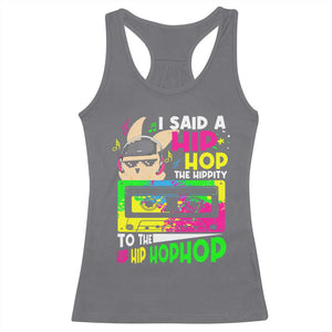 Hip Hop Easter Bunny Racerback Tank Top Funny Hippity Cool Rabbit Lovers Toddler TS10 Charcoal Print Your Wear
