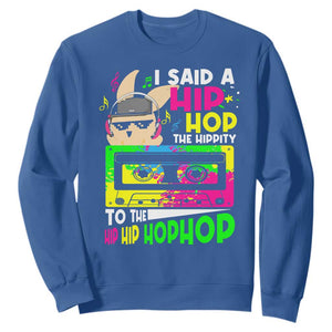 Hip Hop Easter Bunny Sweatshirt Funny Hippity Cool Rabbit Lovers Toddler TS10 Royal Blue Print Your Wear