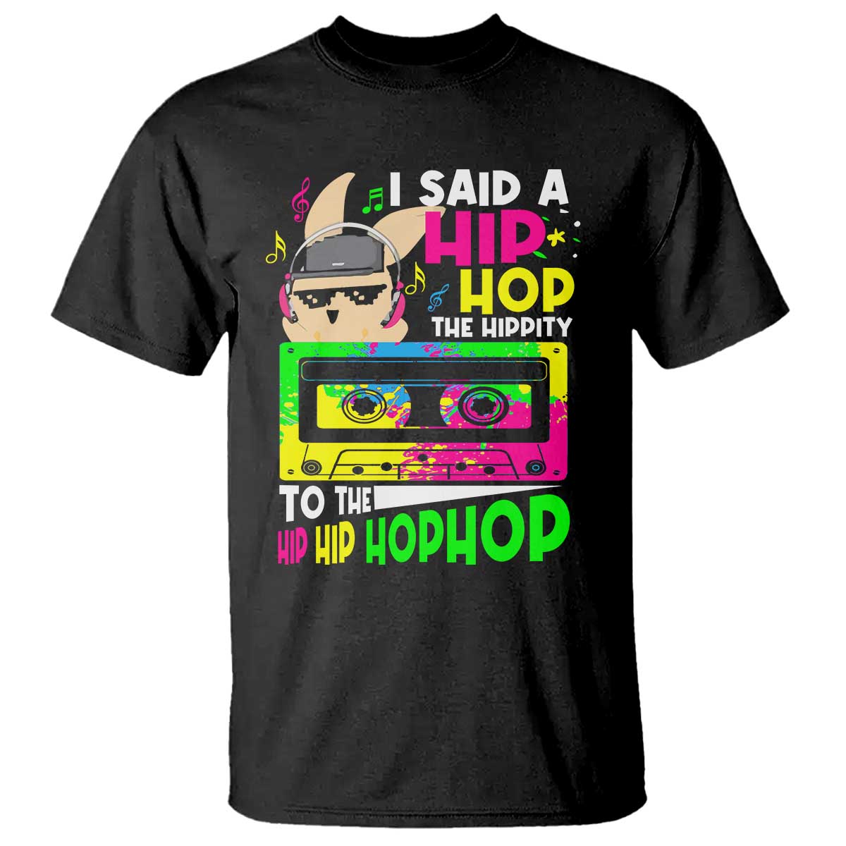 Hip Hop Easter Bunny T Shirt Funny Hippity Cool Rabbit Lovers Toddler TS10 Black Print Your Wear