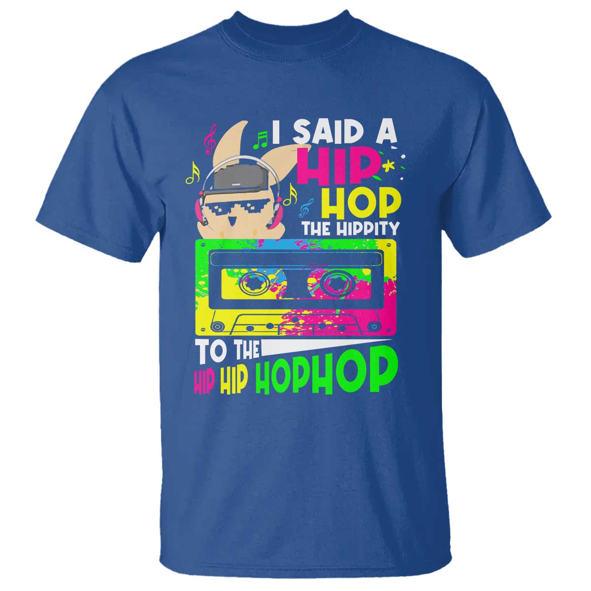 Hip Hop Easter Bunny T Shirt Funny Hippity Cool Rabbit Lovers Toddler TS10 Royal Blue Print Your Wear