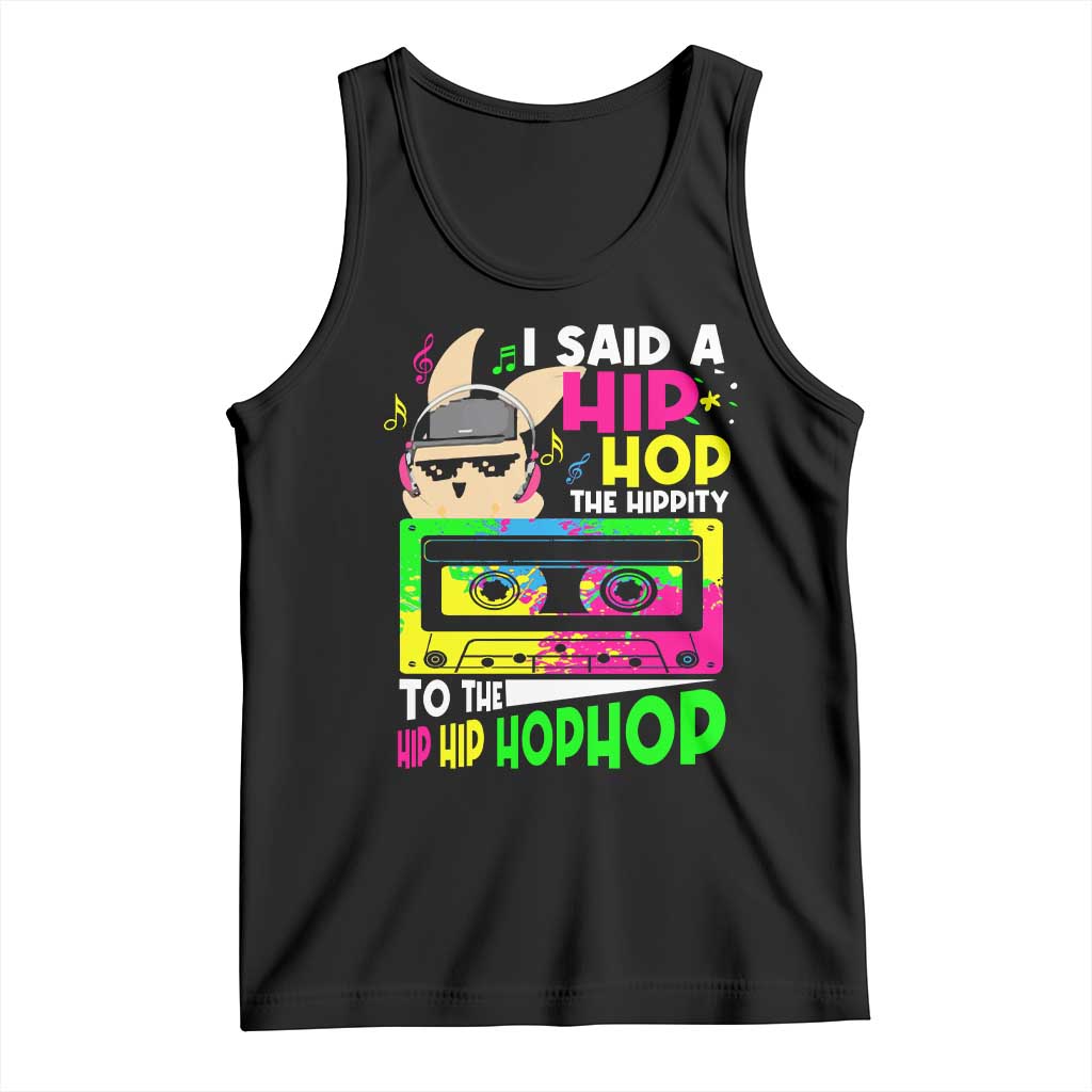 Hip Hop Easter Bunny Tank Top Funny Hippity Cool Rabbit Lovers Toddler TS10 Black Print Your Wear