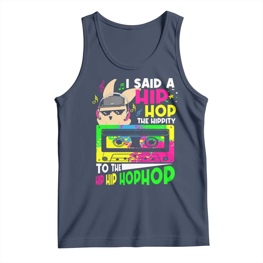 Hip Hop Easter Bunny Tank Top Funny Hippity Cool Rabbit Lovers Toddler TS10 Navy Print Your Wear