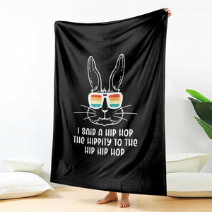 Retro Hip Hop Easter Bunny Throw Blanket Funny Hippity Cool Rabbit Lovers Toddler TS10 Print Your Wear
