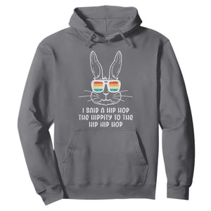Retro Hip Hop Easter Bunny Hoodie Funny Hippity Cool Rabbit Lovers Toddler TS10 Charcoal Print Your Wear