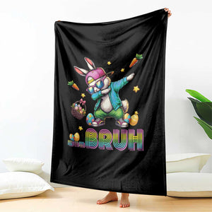Bruh Dab Bunny Easter Throw Blanket Funny 80s Retro Vintage Party Cool Rabbit TS10 Print Your Wear