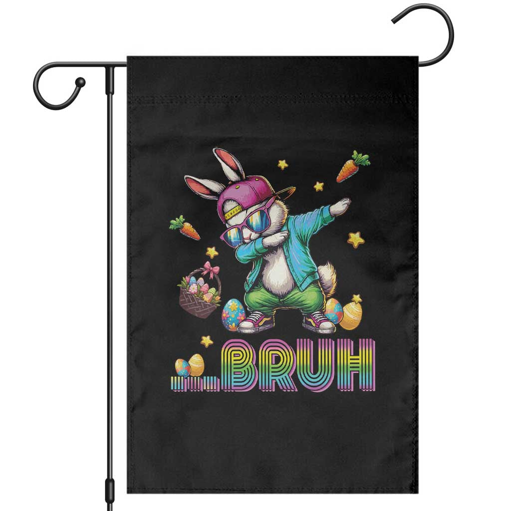 Bruh Dab Bunny Easter Garden Flag Funny 80s Retro Vintage Party Cool Rabbit TS10 Black Print Your Wear