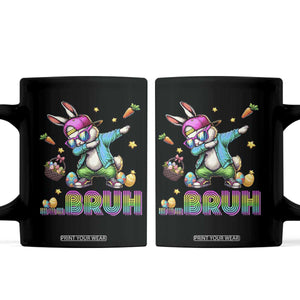 Bruh Dab Bunny Easter Coffee Mug Funny 80s Retro Vintage Party Cool Rabbit TS10 Black Print Your Wear
