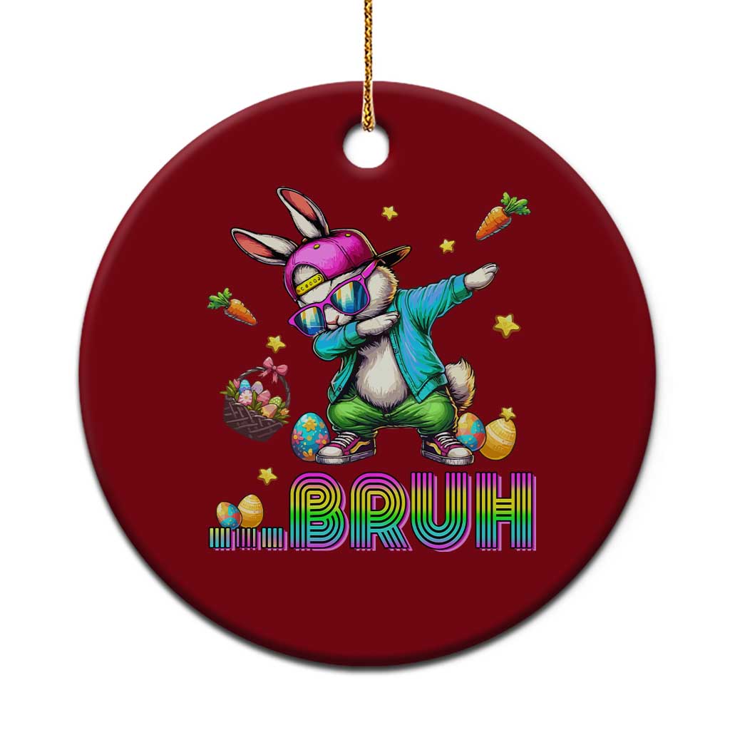Bruh Dab Bunny Easter Ceramic Ornament Funny 80s Retro Vintage Party Cool Rabbit TS10 1pc Red Print Your Wear