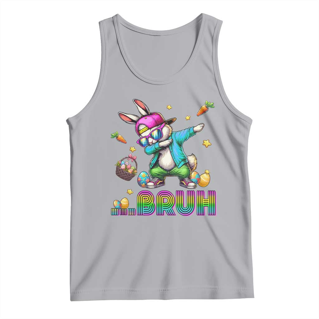 Bruh Dab Bunny Easter Tank Top Funny 80s Retro Vintage Party Cool Rabbit TS10 Athletic Heather Print Your Wear