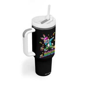 Bruh Dab Bunny Easter Tumbler With Handle Funny 80s Retro Vintage Party Cool Rabbit TS10 Print Your Wear