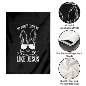 Funny Christian Easter Garden Flag No Bunny Loves Me Like Jesus Retro Bunny TS10 Print Your Wear