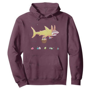 Funny Shark Easter Hoodie Cute Bunny Ears Eggs Hunting Teens Boys Kids TS10 Maroon Print Your Wear
