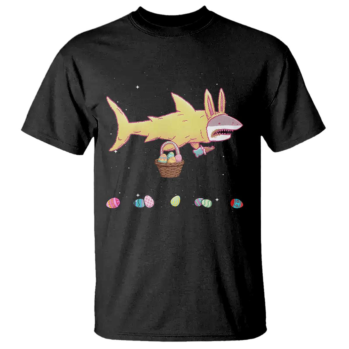 Funny Shark Easter T Shirt Cute Bunny Ears Eggs Hunting Teens Boys Kids TS10 Black Print Your Wear