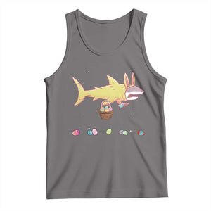 Funny Shark Easter Tank Top Cute Bunny Ears Eggs Hunting Teens Boys Kids TS10 Deep Heather Print Your Wear