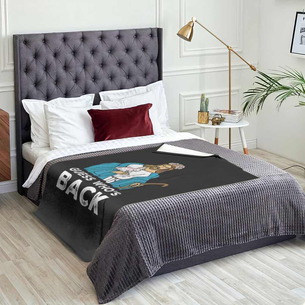 Guess Whos Back Throw Blanket Funny Religious Jesus Back Cute Bunny TS10 Print Your Wear