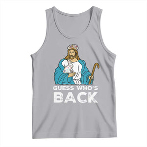 Guess Whos Back Tank Top Funny Religious Jesus Back Cute Bunny TS10 Athletic Heather Print Your Wear