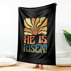 Retro Easter Throw Blanket Jesus He is Risen Matthew 28:6 Bible Verse Kids TS10 Print Your Wear