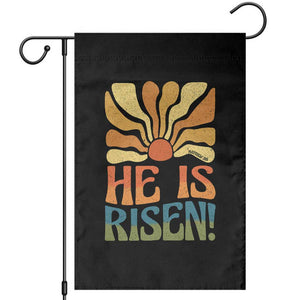 Retro Easter Garden Flag Jesus He is Risen Matthew 28:6 Bible Verse Kids TS10 Black Print Your Wear