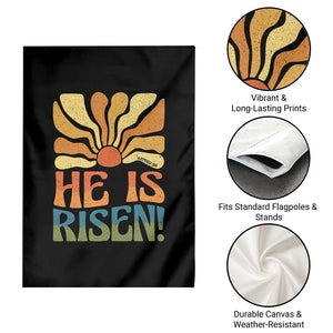 Retro Easter Garden Flag Jesus He is Risen Matthew 28:6 Bible Verse Kids TS10 Print Your Wear