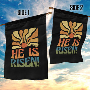 Retro Easter Garden Flag Jesus He is Risen Matthew 28:6 Bible Verse Kids TS10 Print Your Wear
