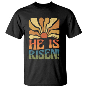 Retro Easter T Shirt Jesus He is Risen Matthew 28:6 Bible Verse Kids TS10 Black Print Your Wear