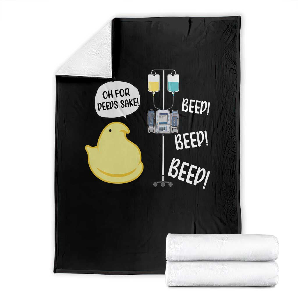 Bunny Nurse Throw Blanket Funny Peep Nursing Easter Nurse Gift TS10 Black Print Your Wear