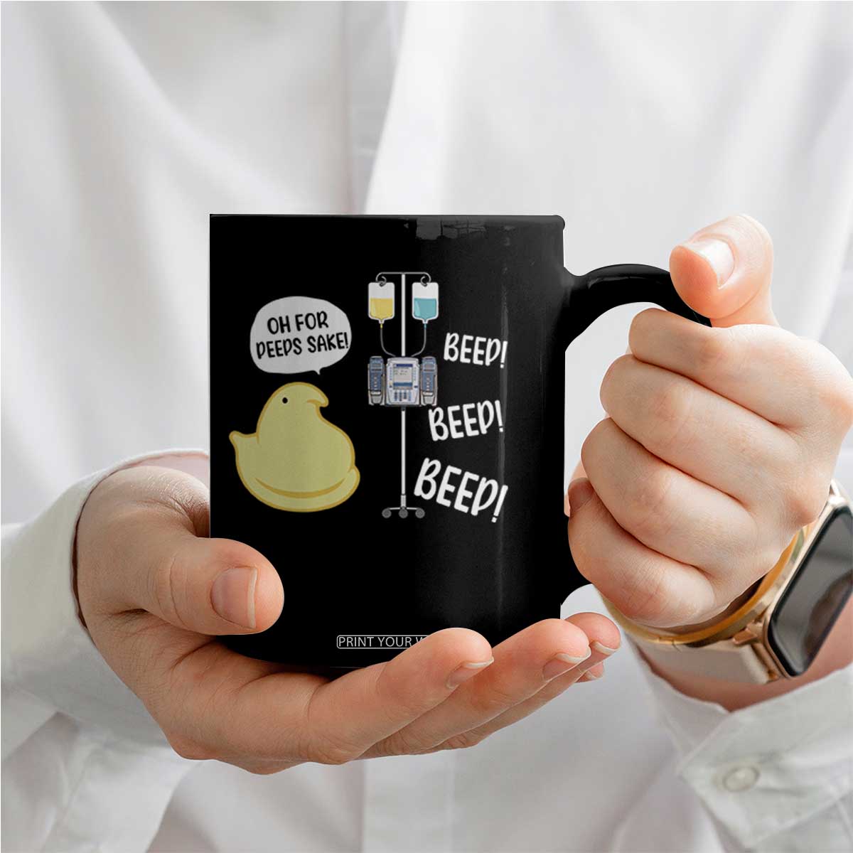 Bunny Nurse Coffee Mug Funny Peep Nursing Easter Nurse Gift TS10 Print Your Wear
