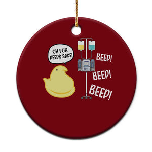 Bunny Nurse Ceramic Ornament Funny Peep Nursing Easter Nurse Gift TS10 1pc Red Print Your Wear